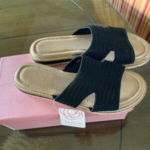 Taryn Fenton Black Sandals